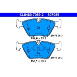 Brake Pad Set ATE 13046070892 for BMW 5 OE 34111164330