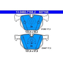 Brake Pad Set ATE 13046071682 for BMW 7 OE 34216758870