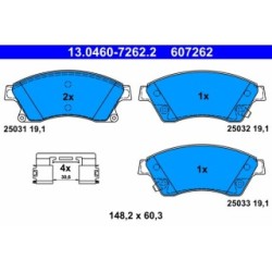 Brake Pad Set ATE 13046072622 for CHEVROLET VAUXHALL OE 13301207