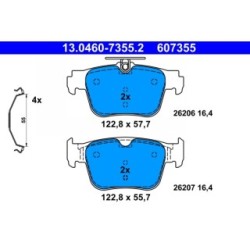 Brake Pad Set ATE 13046073552 for AUDI CUPRA SEAT SKODA VW