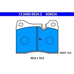 Brake Pad Set ATE 13046090342 for ALFA ROMEO 6 75 OE 60737389