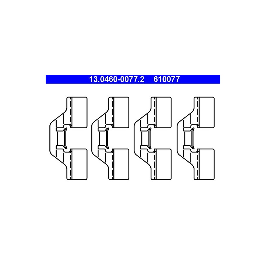 Brake Pad Accessory Kit ATE 13046000772 for RENAULT