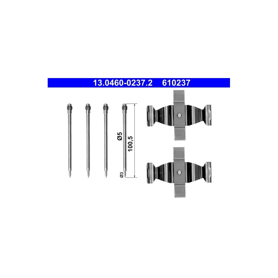 Brake Pad Accessory Kit ATE 13046002372 for MERCEDES CCLASS