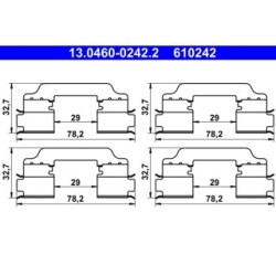 Brake Pad Accessory Kit ATE 13046002422 for RENAULT KANGOO