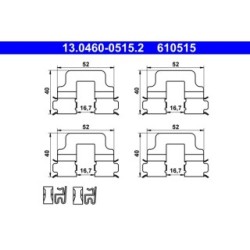 Brake Pad Accessory Kit ATE 13046005152 for ABARTH