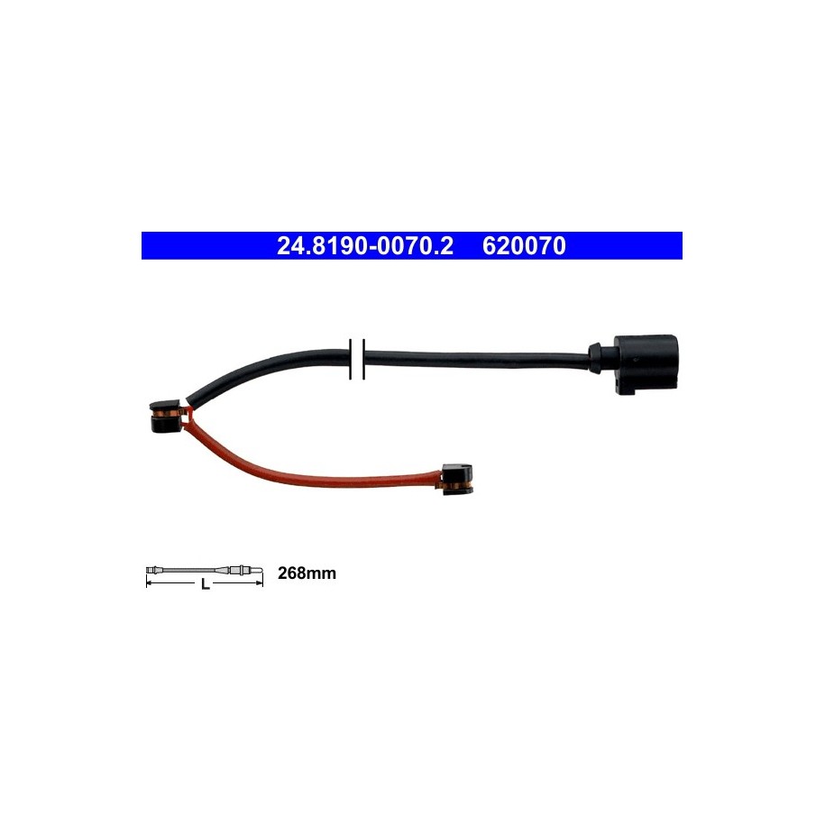 Brake Pad Sensor ATE 24819000702 for PORSCHE OE 98160916300