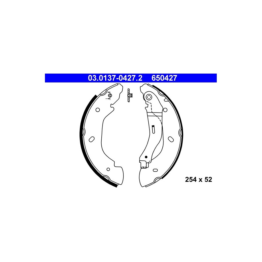 Brake Shoe Set ATE 03013704272 for FORD TRANSIT OE 1227045