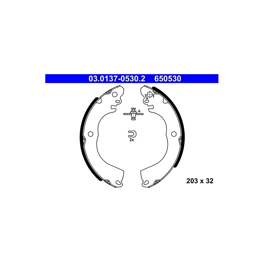 Brake Shoe Set ATE 03013705302 for MITSUBISHI MIRAGE OE 4600A346