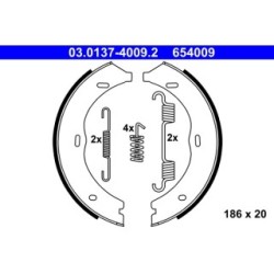 Handbrake Shoe Set ATE 03013740092 for MERCEDES OE 6394200220