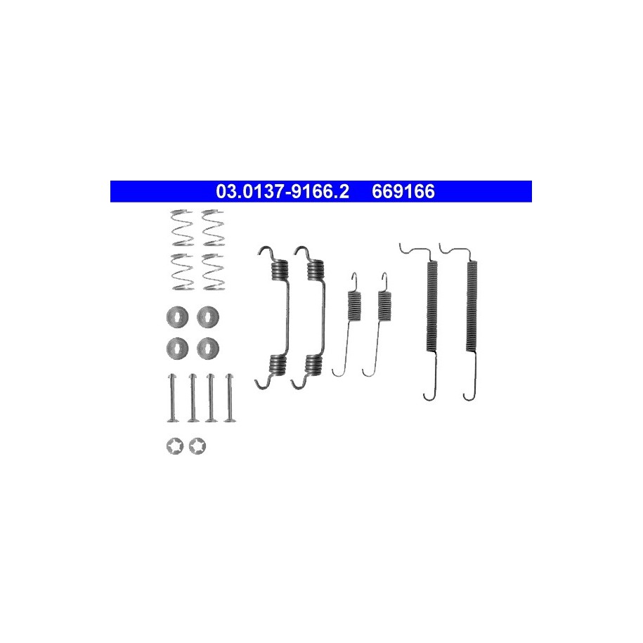 Brake Shoes Kit ATE 03013791662 for CHEVROLET VAUXHALL