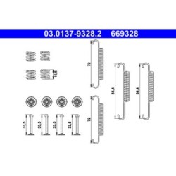Handbrake Shoes Kit ATE 03013793282 for KIA CARENS