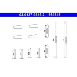 Brake Shoes Kit ATE 03013793462 for FIAT MITSUBISHI