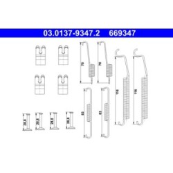 Brake Shoes Kit ATE 03013793472 for MITSUBISHI SMART OE 4544230292