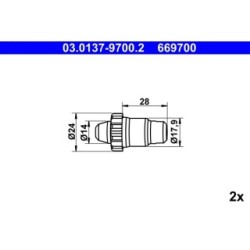 Handbrake Shoes Kit ATE 03013797002 for AUDI BMW