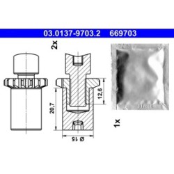 Handbrake Shoes Kit ATE 03013797032 for MAYBACH MERCEDES