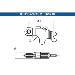 Handbrake Shoes Kit ATE 03013797082 for BMW OE 34416868624