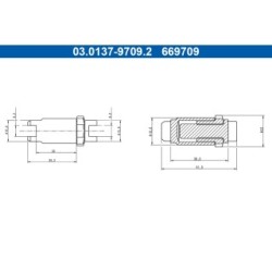Handbrake Shoes Kit ATE 03013797092 for VW CRAFTER GRAND