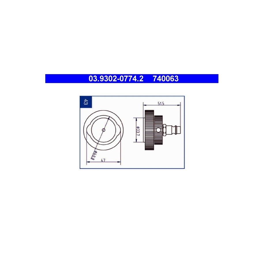 Brake Bleeder Adapter ATE 03930207742