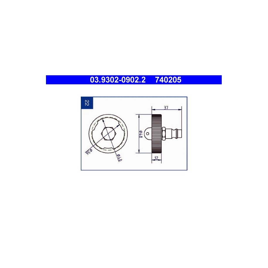 Brake Bleeder Adapter ATE 03930209022