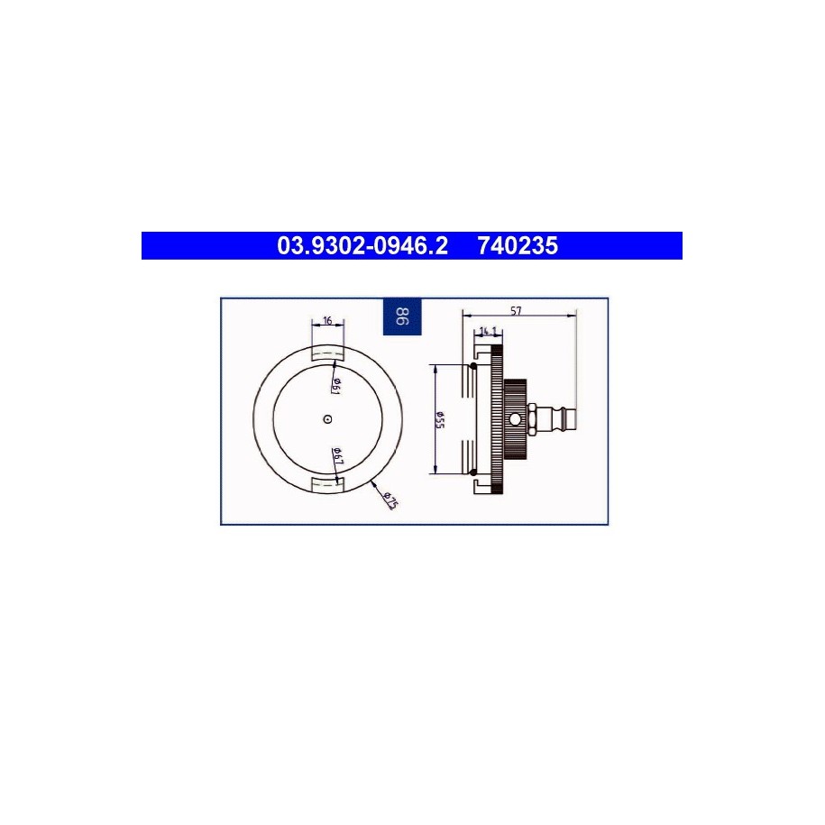 Brake Bleeder Adapter ATE 03930209462