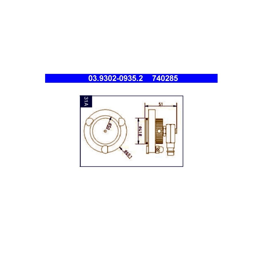 Brake Bleeder Adapter ATE 03930209352