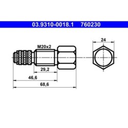 Flaring Tool Spindle Screw ATE 03931000181