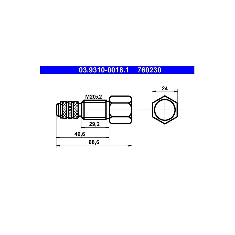 Flaring Tool Spindle Screw ATE 03931000181
