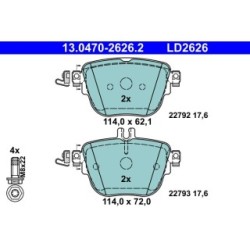 Brake Pad Set ATE 13047026262 for MERCEDES CLS ECLASS