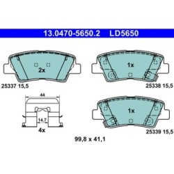 Brake Pad Set ATE 13047056502 for HYUNDAI KIA SSANGYONG