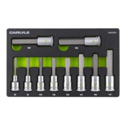 10PC 1/2DR METRIC HEX SOCKET SET