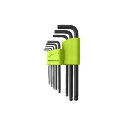 9 PC LONG HEX BALL KEY SET METRIC