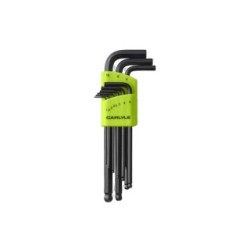 9 PC LONG HEX BALL KEY SET METRIC