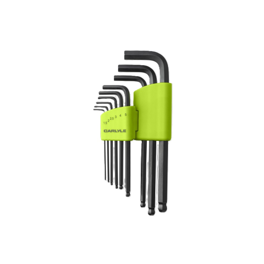9 PC LONG MAG HEX BALL KEY METRIC