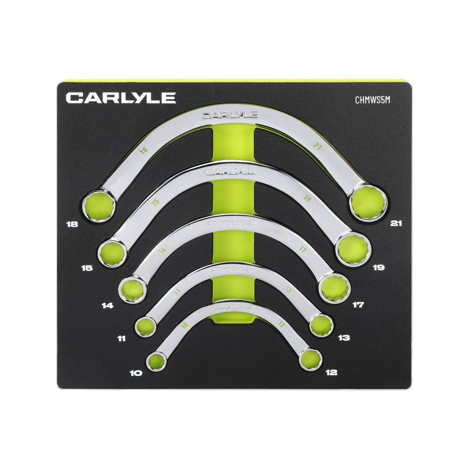 5 PC Metric 12 PT Half Moon Wrench Set