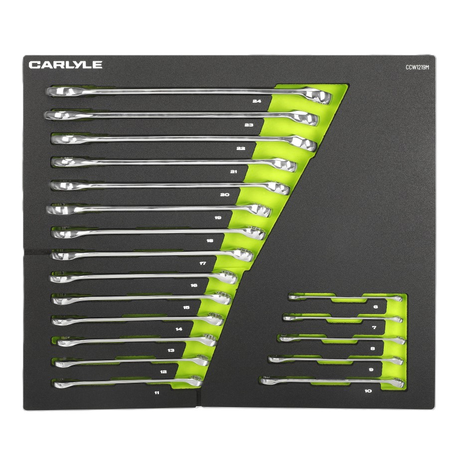 19 PC Metric 12 PT Combination Wrench Set