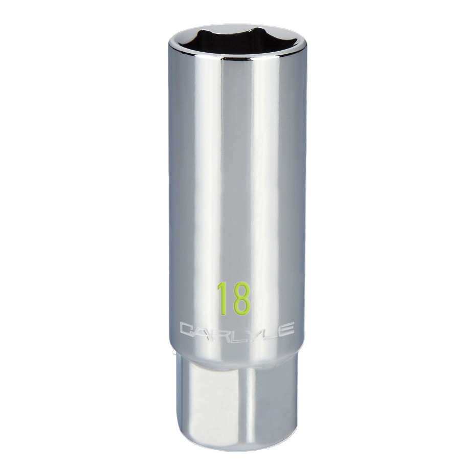 3/8in Drive 18mm Chrome Spark Plug Socket