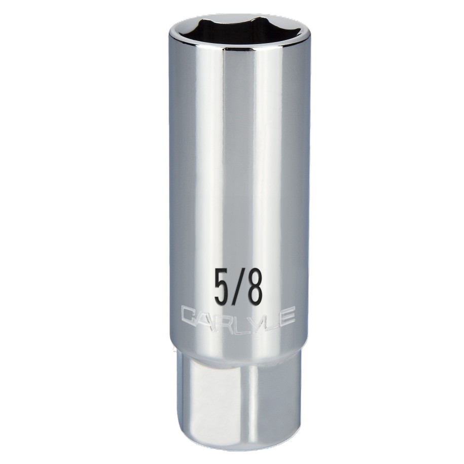 1/2in Drive 5/8in Chrome Spark Plug Socket