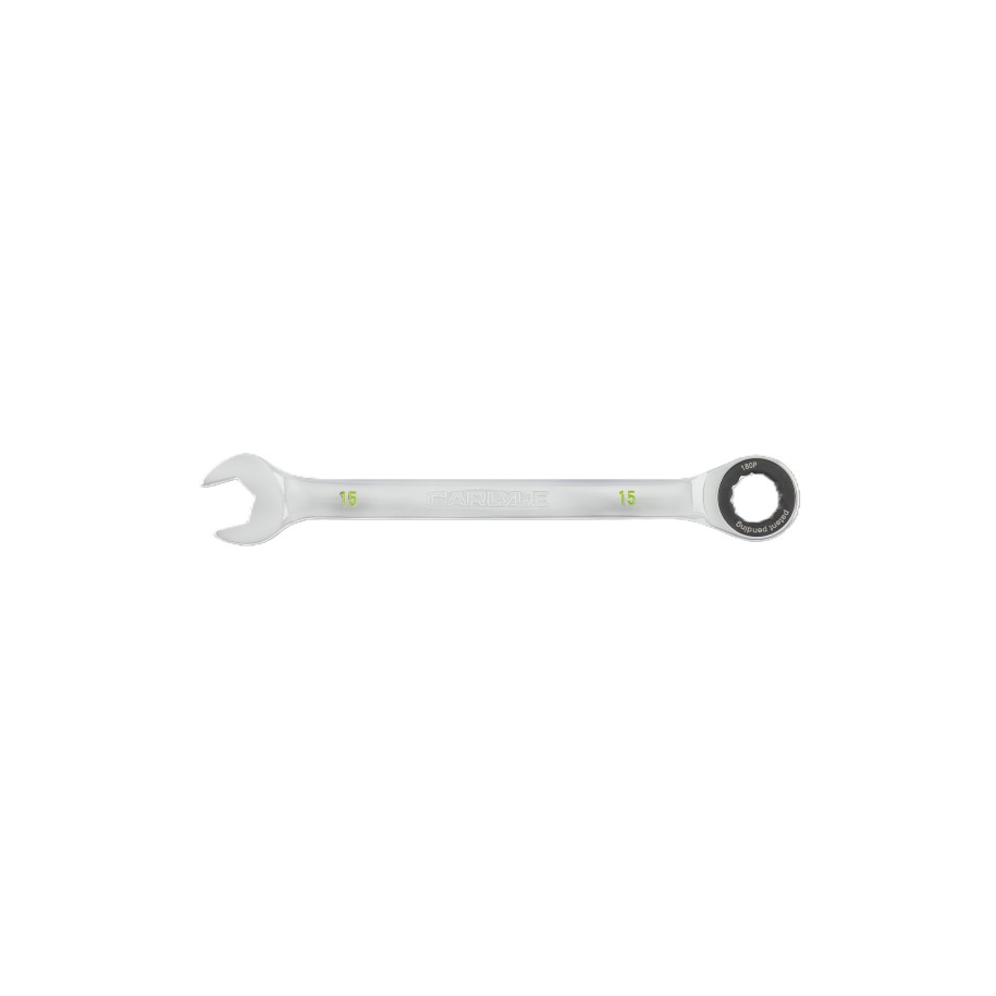 12 PT 15mm 180P Ratcheting Combination Wrench