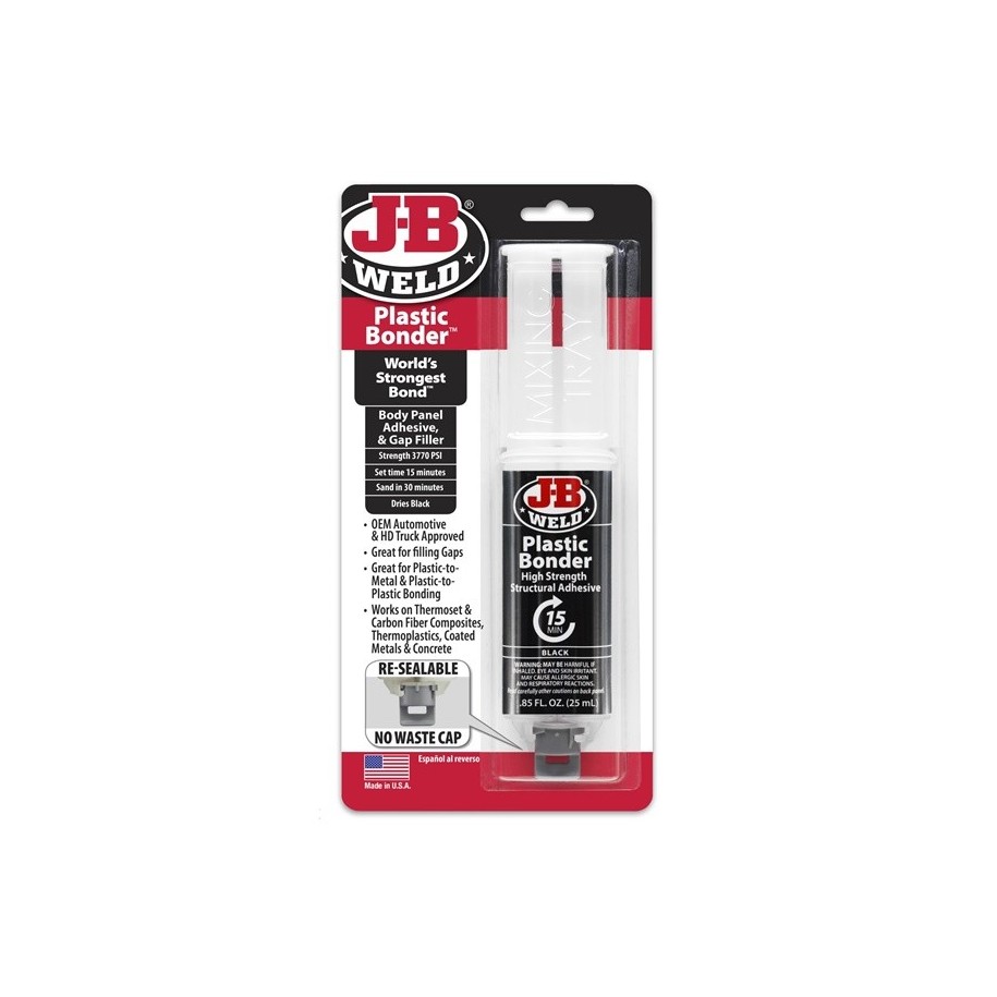 JB Weld Plastic Bonder - 10 Minute High Strength - Black
