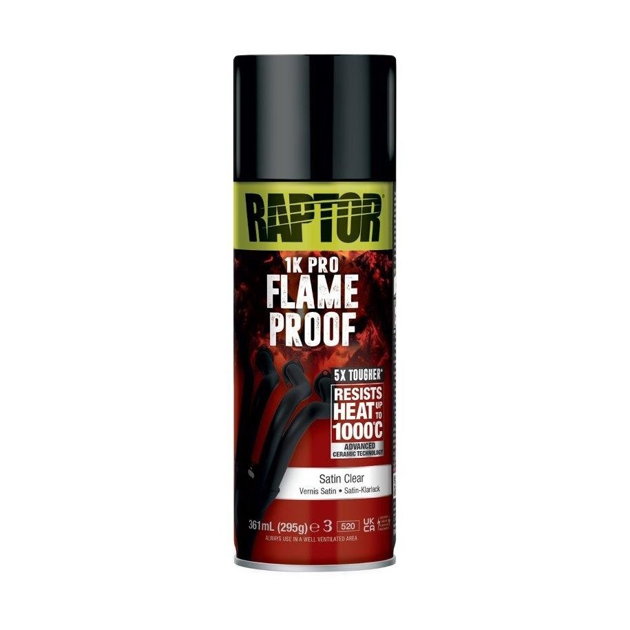 Raptor Flameproof Satin Clear Aerosol 400ml