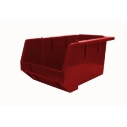 Stack & Nest Storage Bins - H 130mm x L 250mm x W 179mm - Pack of 10 Red