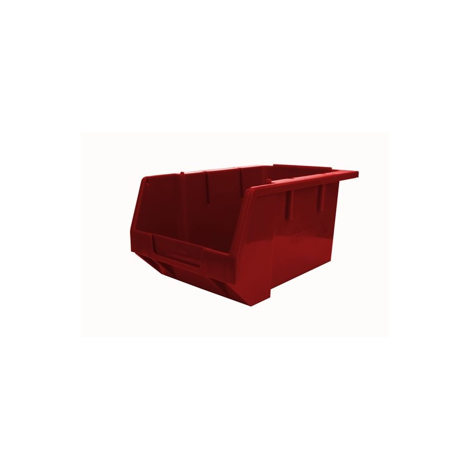Stack & Nest Storage Bins - H 130mm x L 250mm x W 179mm - Pack of 10 Red