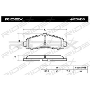 Brake Pad Set - RIDEX 402B0190