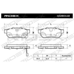 Brake Pad Set - RIDEX 402B0448