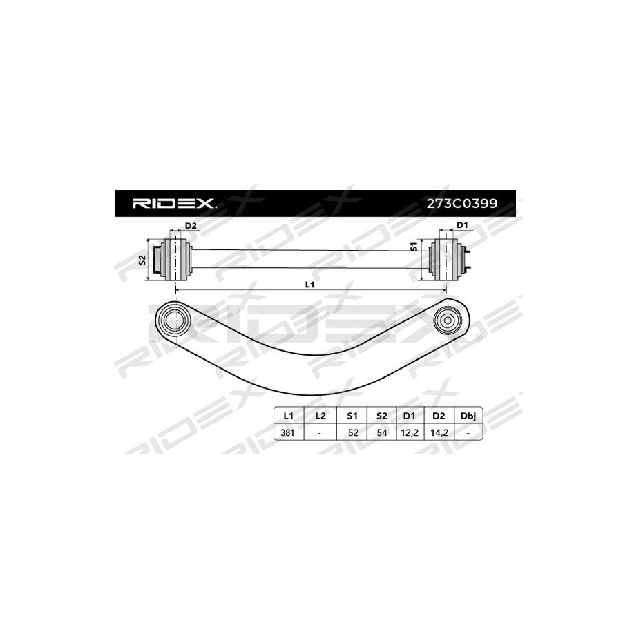 Control Trailing Arm - RIDEX 273C0399