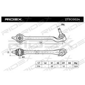 Control Trailing Arm - RIDEX 273C0024