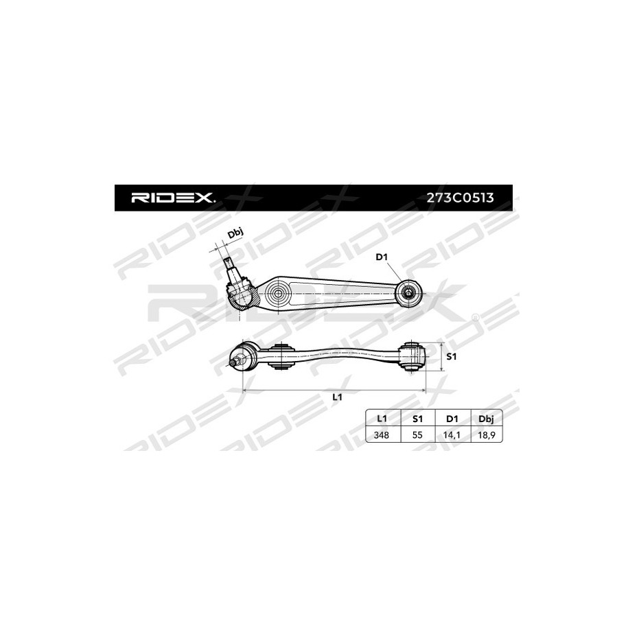 Control Trailing Arm - RIDEX 273C0513