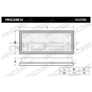 Air Filter - RIDEX 8A0186