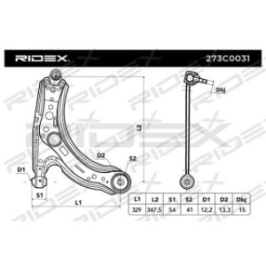 Control Trailing Arm - RIDEX 273C0031
