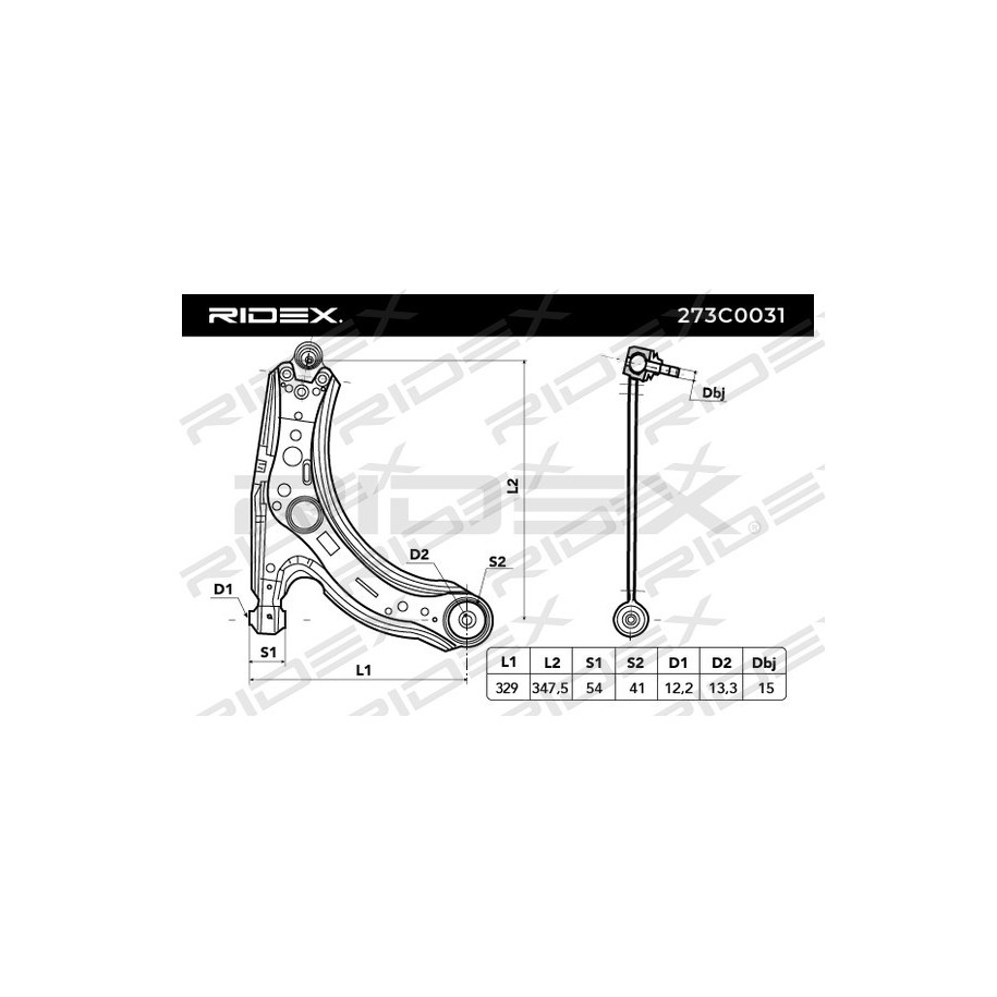 Control Trailing Arm - RIDEX 273C0031
